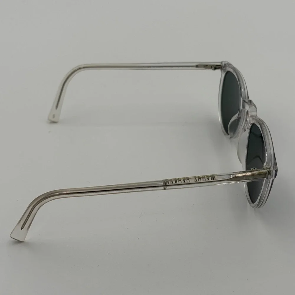 Warby Parker Glasses Frames Clear Silver Round Haskell Frame Only